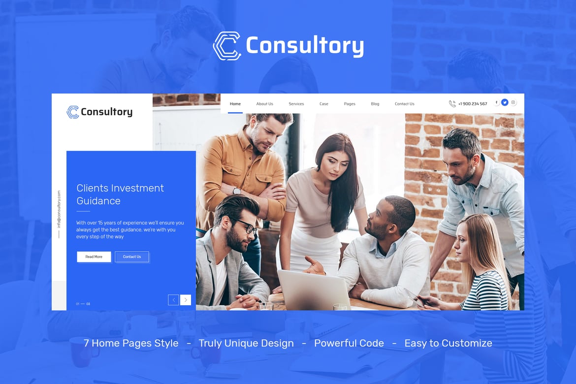 Consultory | Template Website Modern untuk Bisnis dan Keuangan