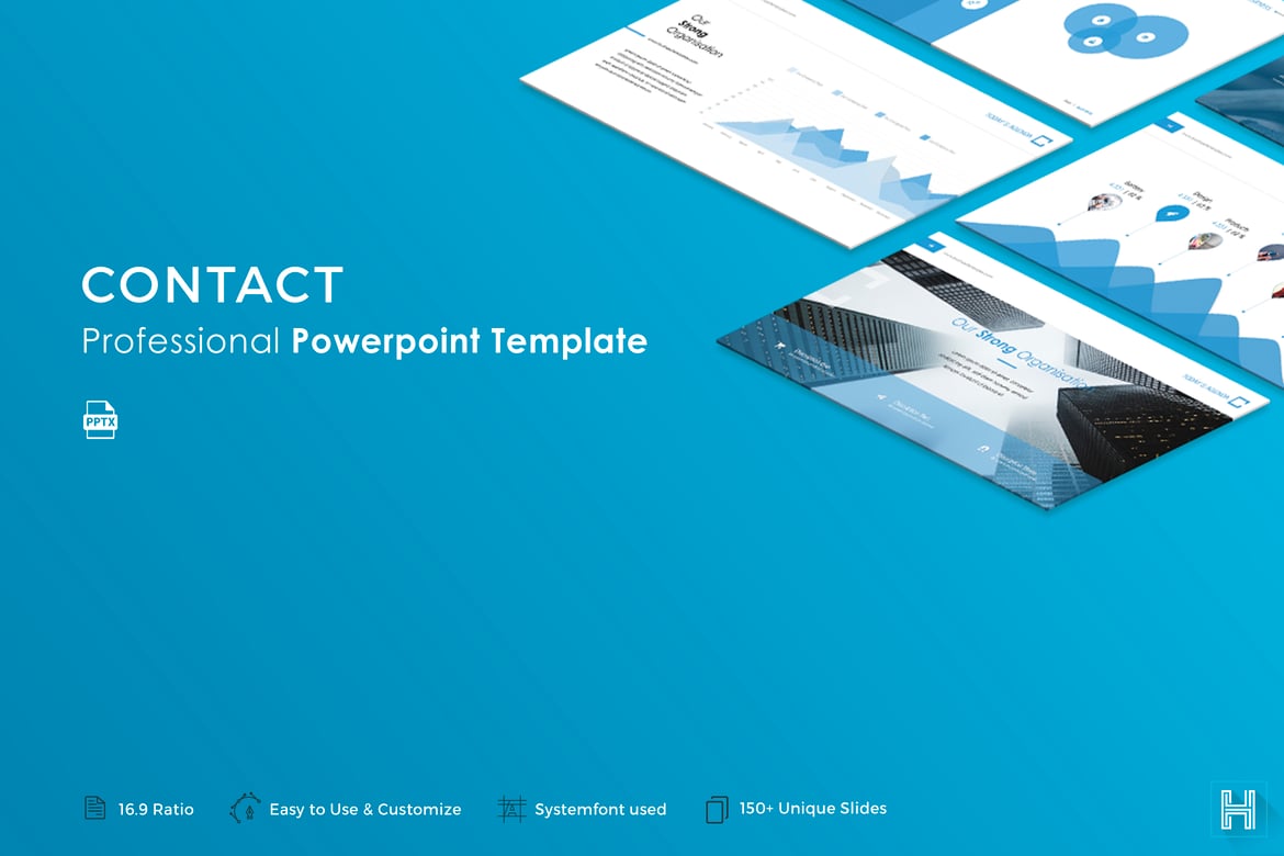 Template Powerpoint Kontak yang Menarik dan Profesional