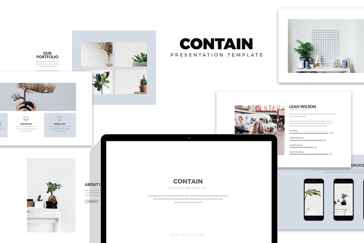 Template PowerPoint Bisnis Sederhana dan Minimalis