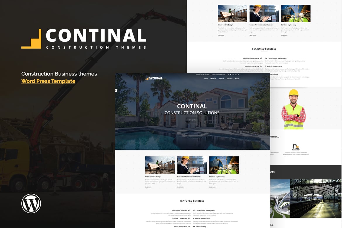 Continal - Tema WordPress Profesional untuk Konstruksi dan Bisnis