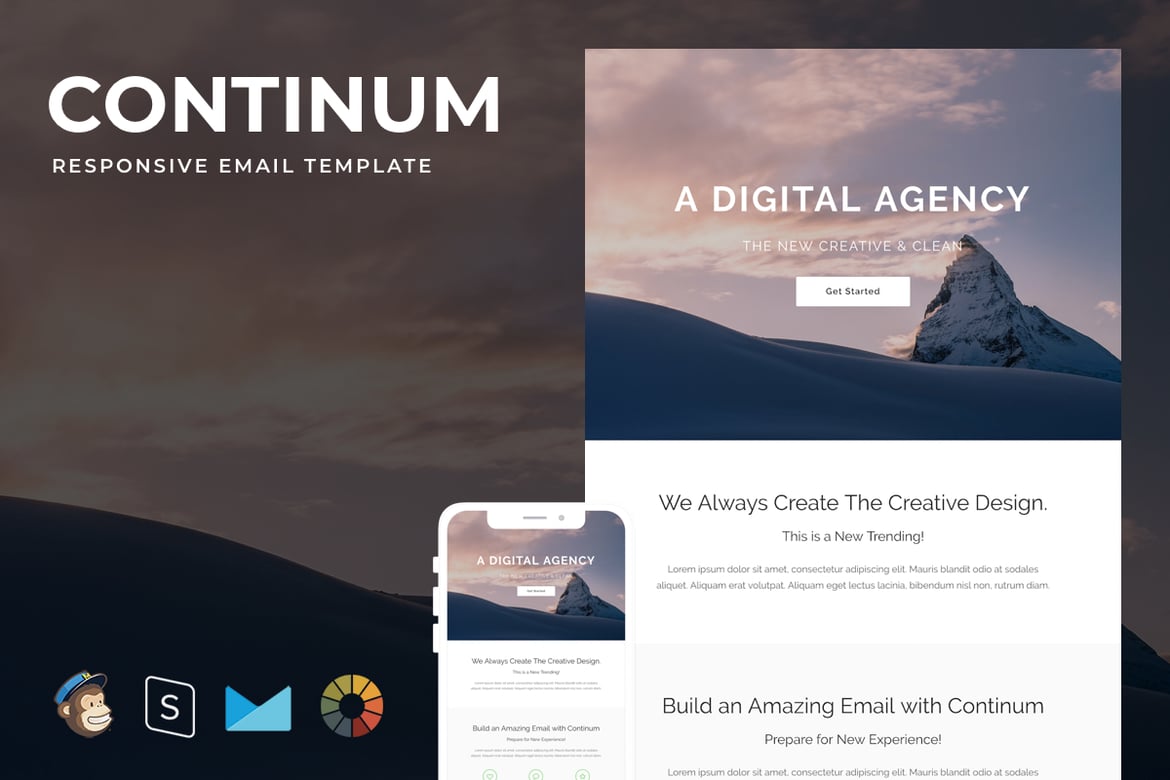 Continum - Template Email Responsif dengan Pembuat StampReady