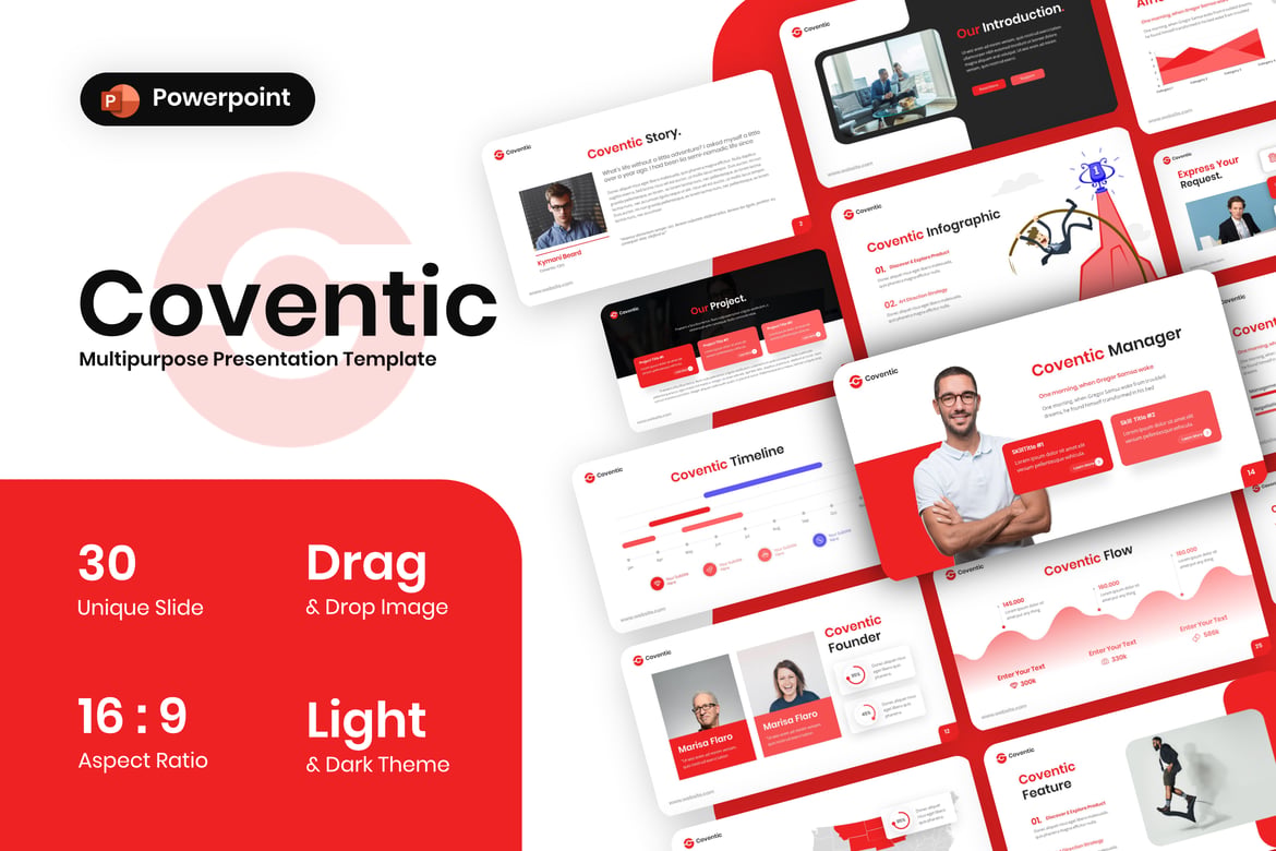 Template Presentasi Powerpoint Serbaguna Conventic yang Menarik