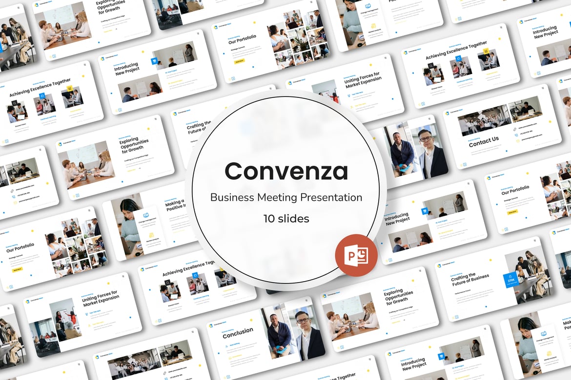 Convenza - Template Powerpoint Rapat Bisnis yang Menarik