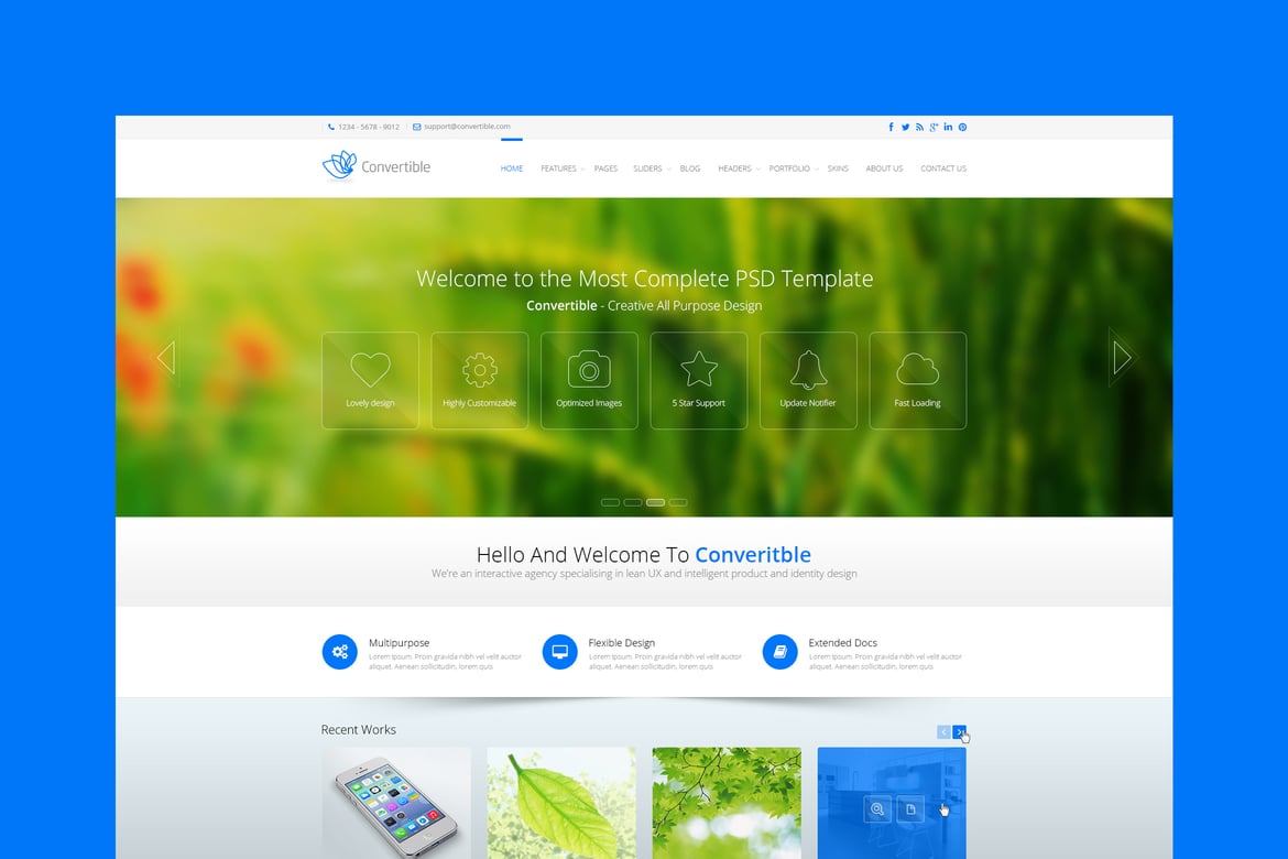 Template Web Responsif dan Serbaguna - Convertible