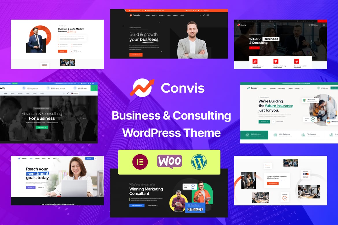 Convis - Tema WordPress Bisnis Konsultasi Modern