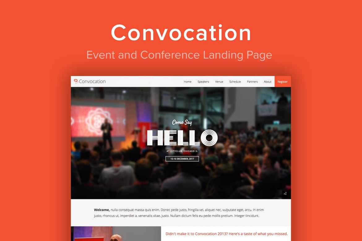 Template Website Convocation untuk Acara dan Konferensi yang Menarik