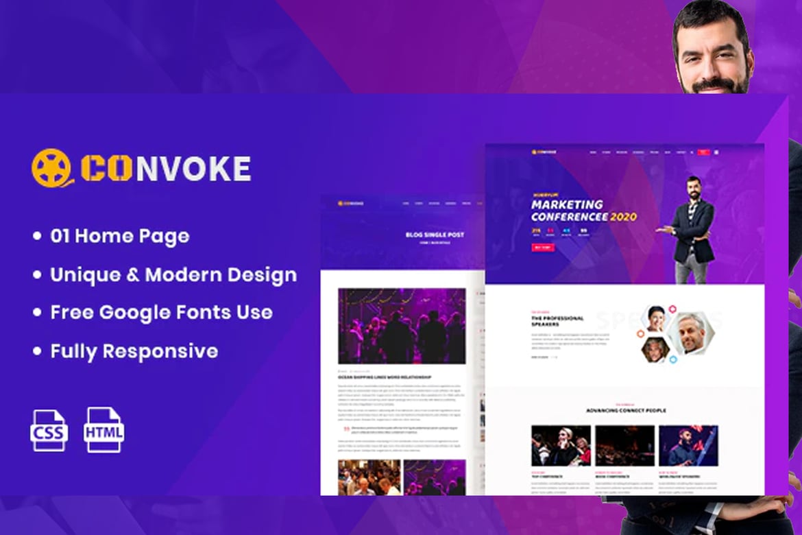 Convoke - Template Website untuk Event dan Konferensi yang Menarik