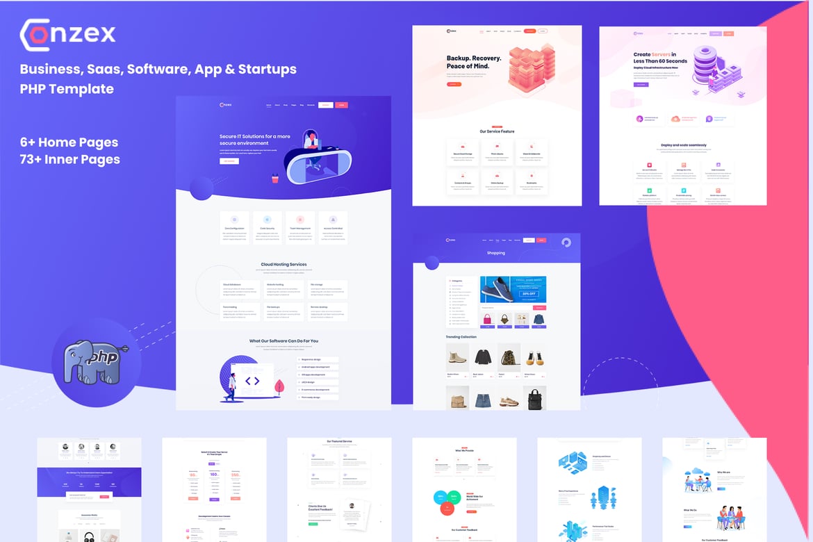 Conzex - Template Website PHP untuk Bisnis, SaaS, dan Software