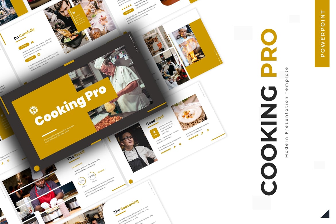 Template Powerpoint Cooking Pro - Solusi Presentasi Profesional Anda