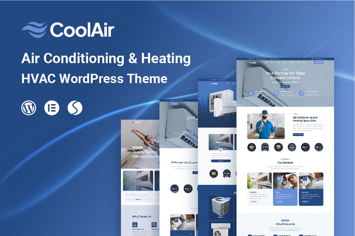 CoolAir - Tema WordPress HVAC untuk Pendingin Udara dan Pemanasan