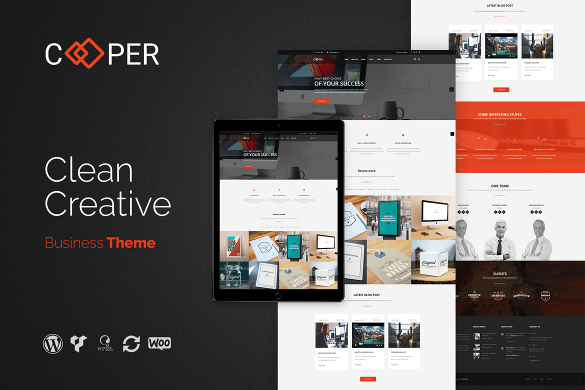 Cooper - Tema WordPress Bisnis Kreatif dan Bersih