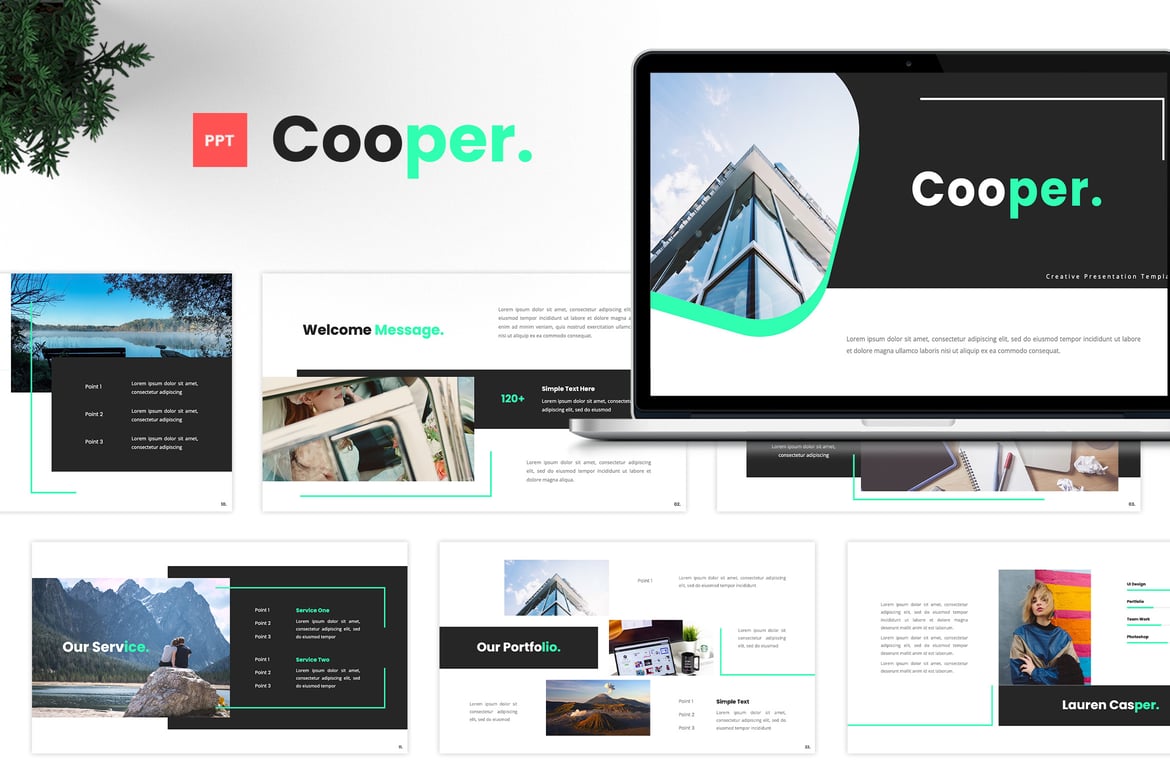 Cooper - Template Presentasi PowerPoint Kreatif dan Modern