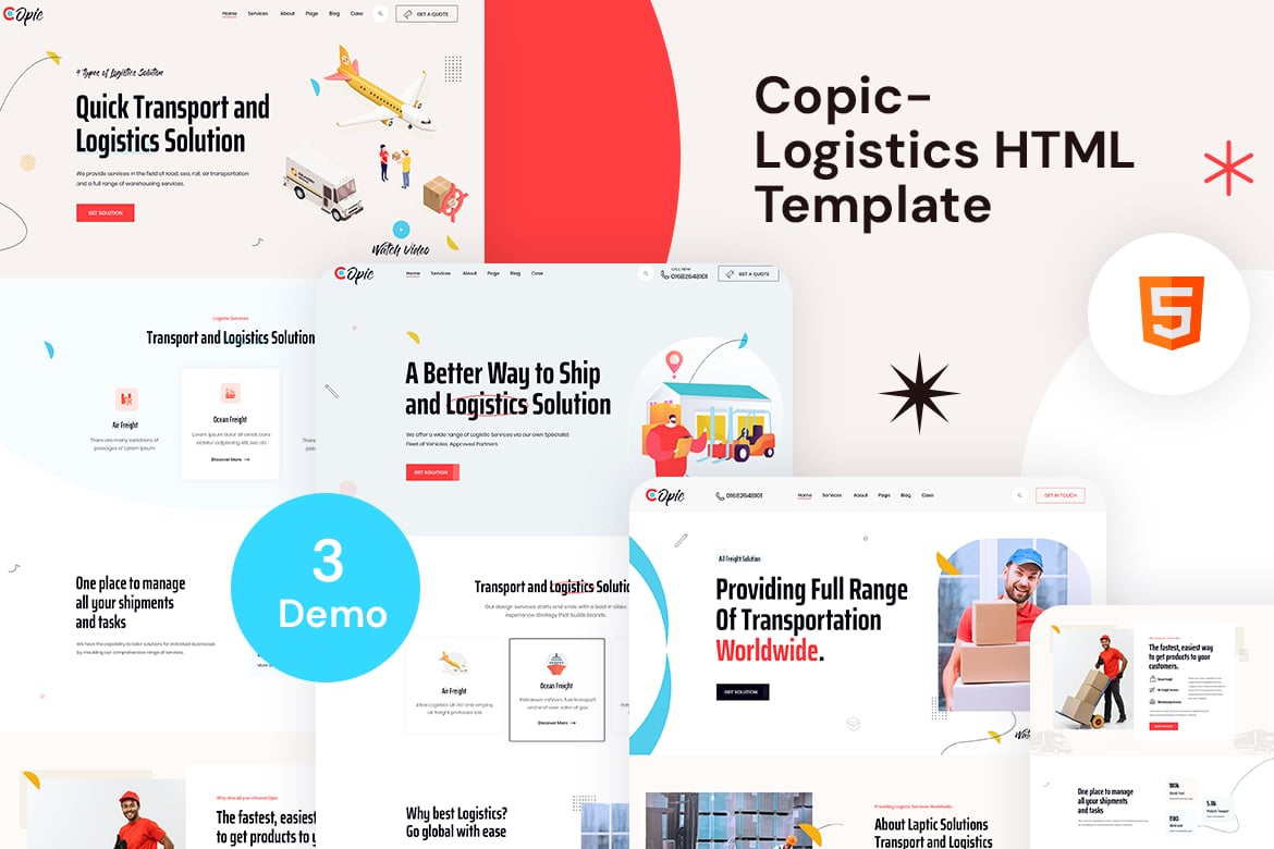Copic – Template Website Logistik yang Menarik dan Fungsional