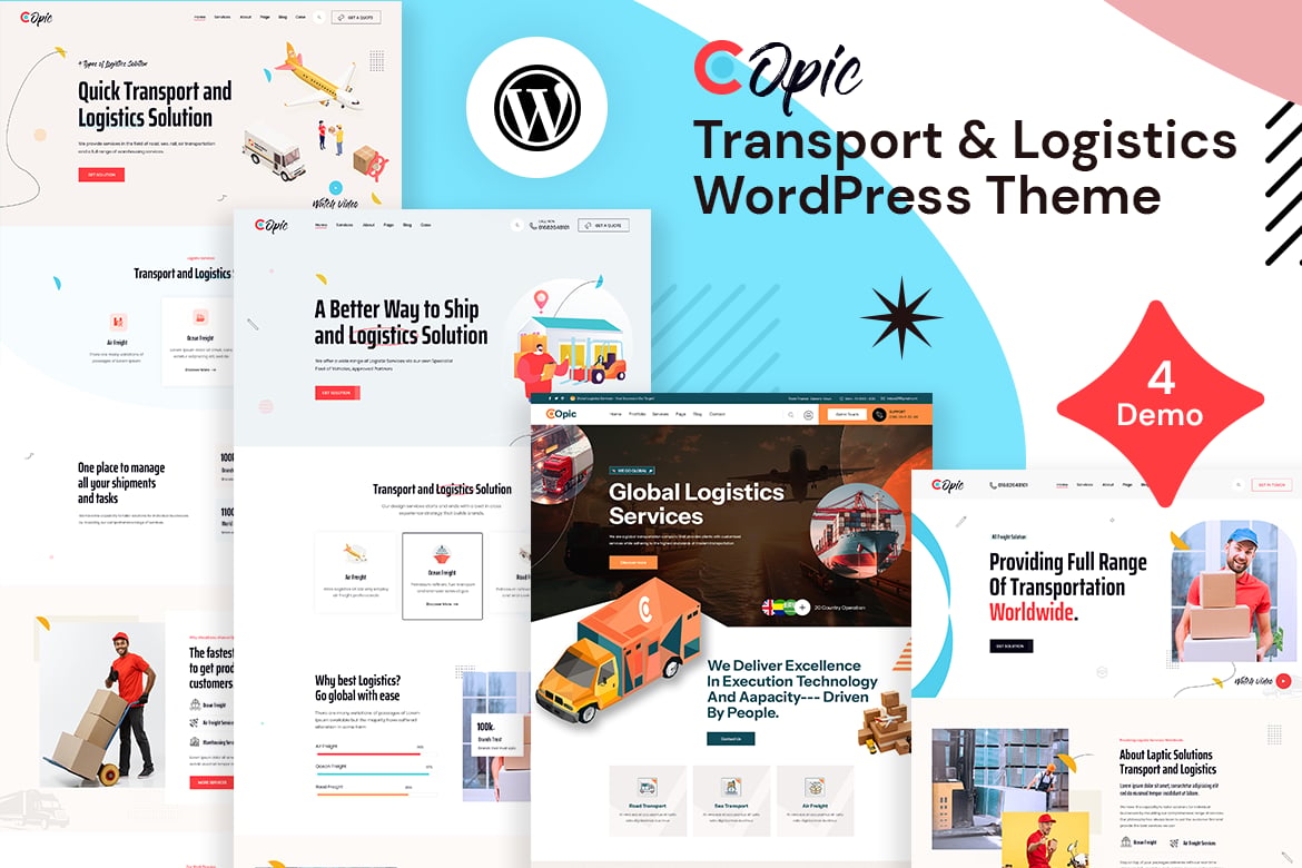 Copic – Tema WordPress Transportasi dan Logistik yang Menarik
