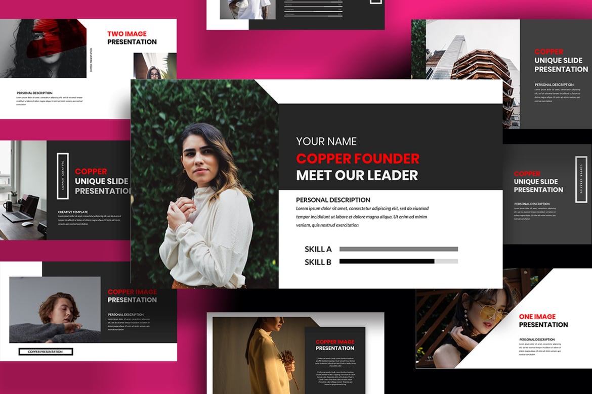 Template Powerpoint Kreatif Copper: Solusi Presentasi Modern