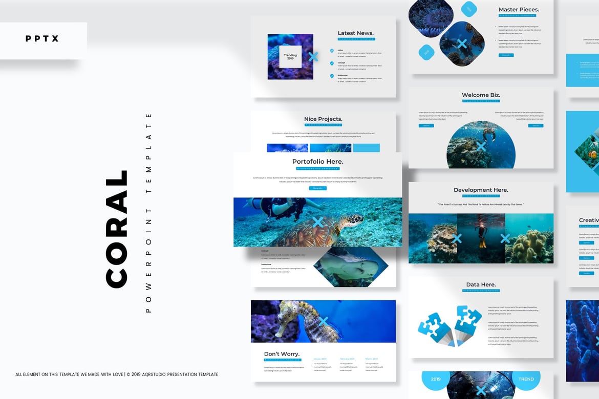 Template Powerpoint Coral - Solusi Presentasi Profesional Anda