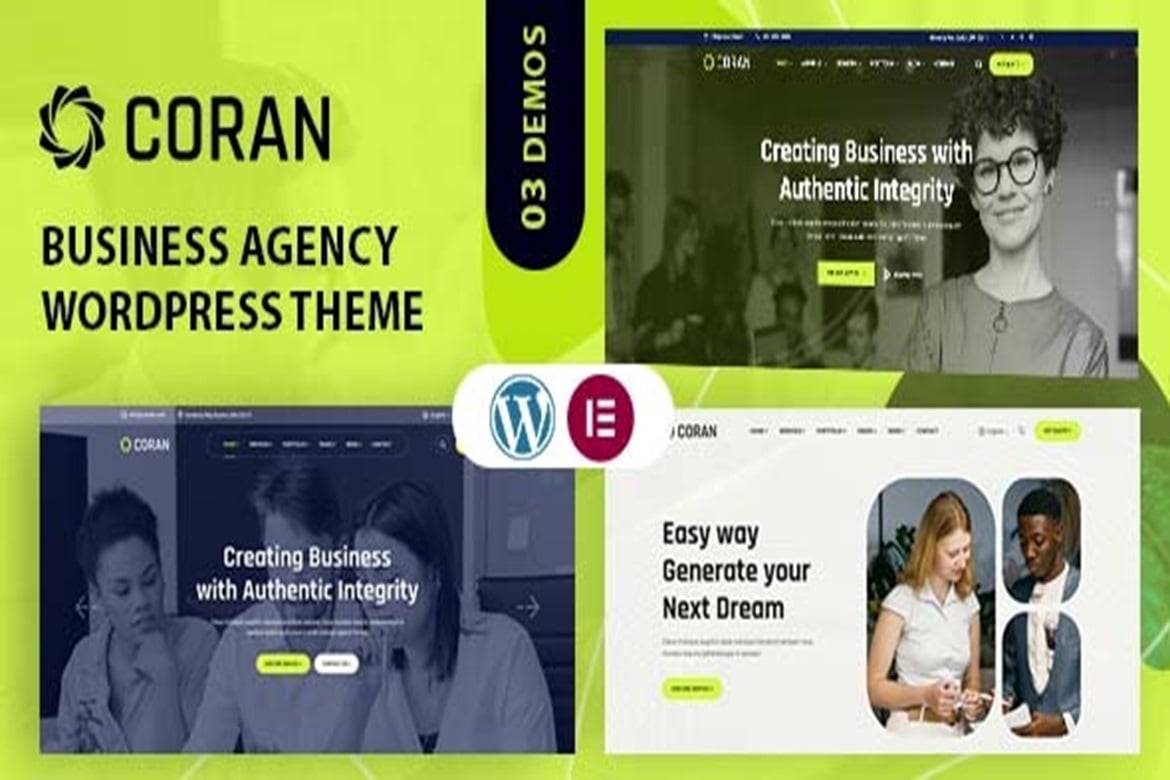 Coran - Tema WordPress untuk Agensi Bisnis yang Modern dan Unik