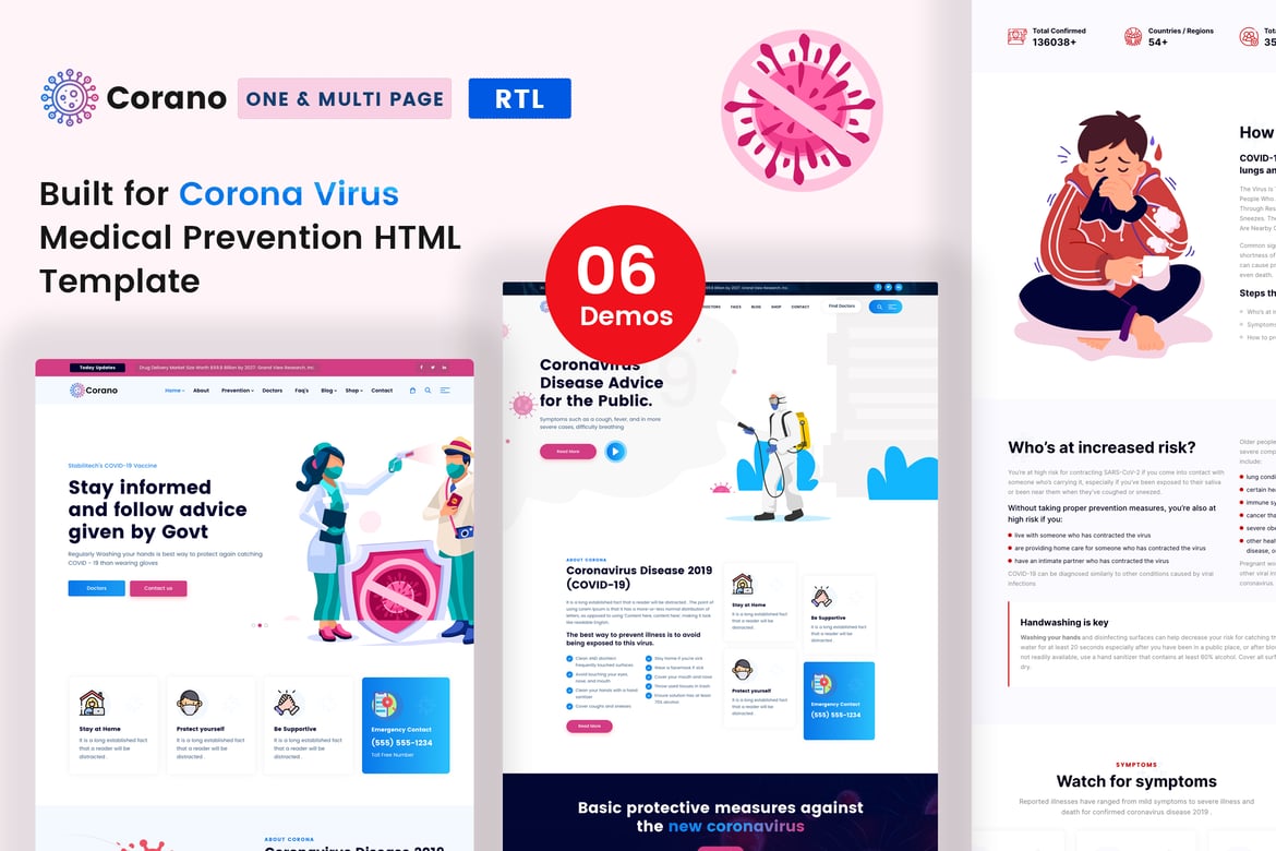 Template Web Corano - Solusi Kesadaran COVID-19 dan Pencegahan Penyakit