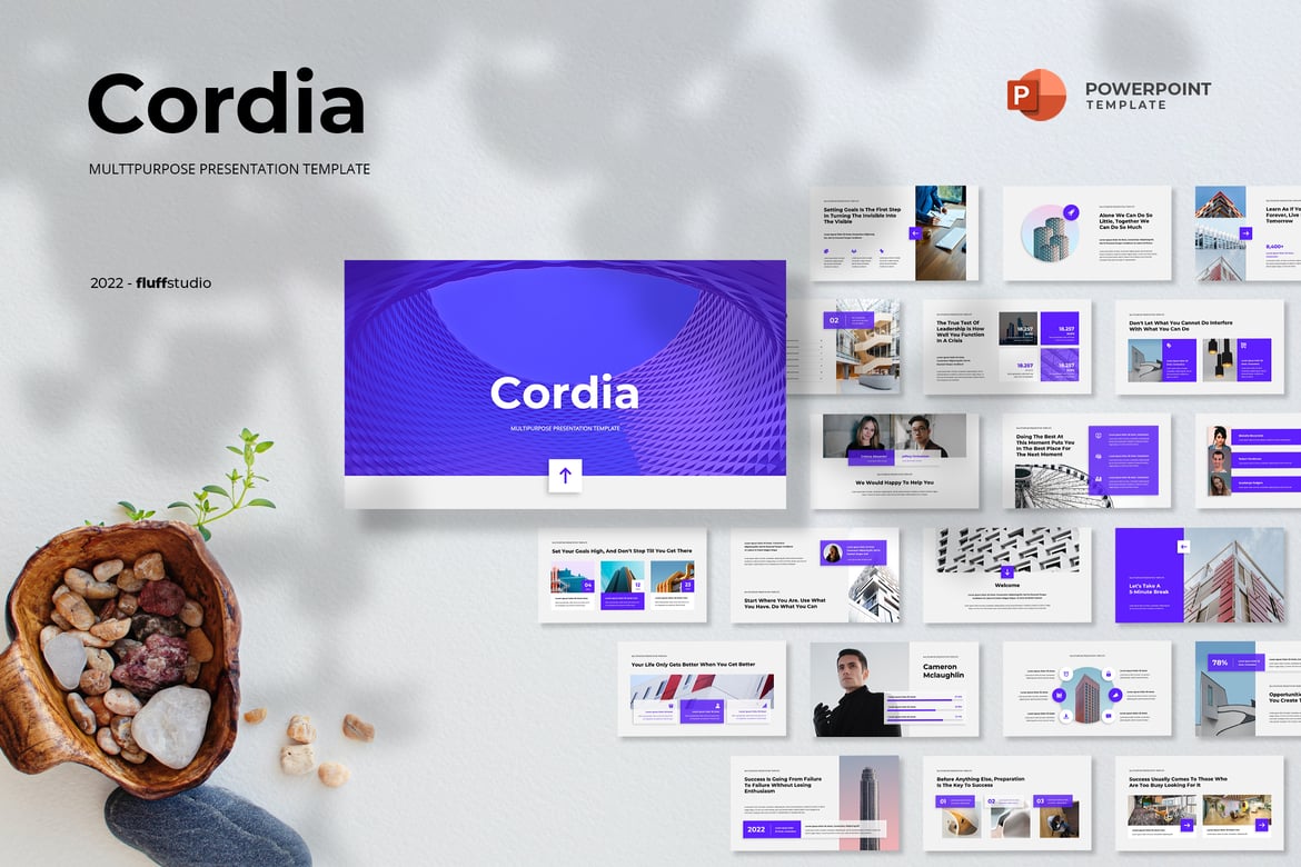 Template Presentasi Bisnis Cordia - Solusi Kreatif untuk Semua Kebutuhan Anda