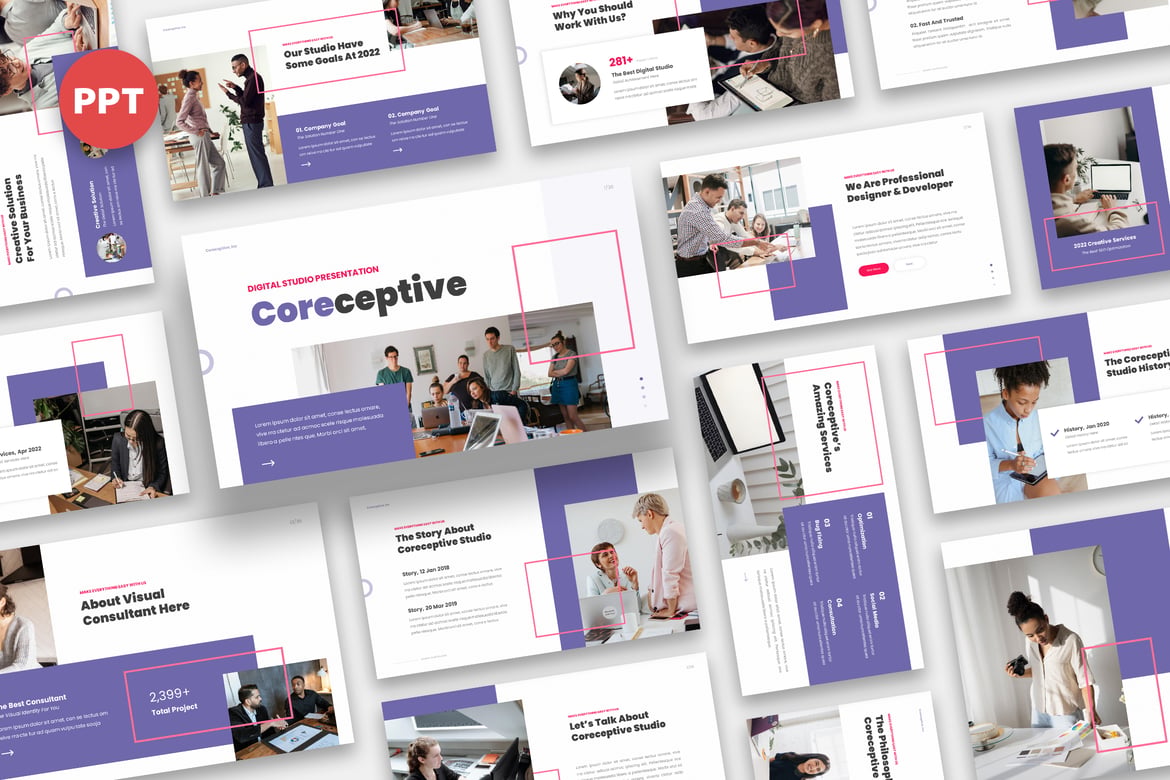 Coreceptive - Template Presentasi Powerpoint Kreatif