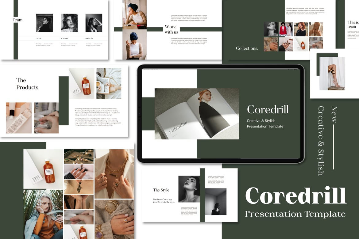 Template Presentasi Powerpoint Coredrill yang Kreatif dan Minimalis