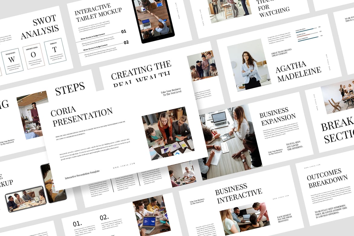 Coria: Template PowerPoint Interaktif yang Menarik