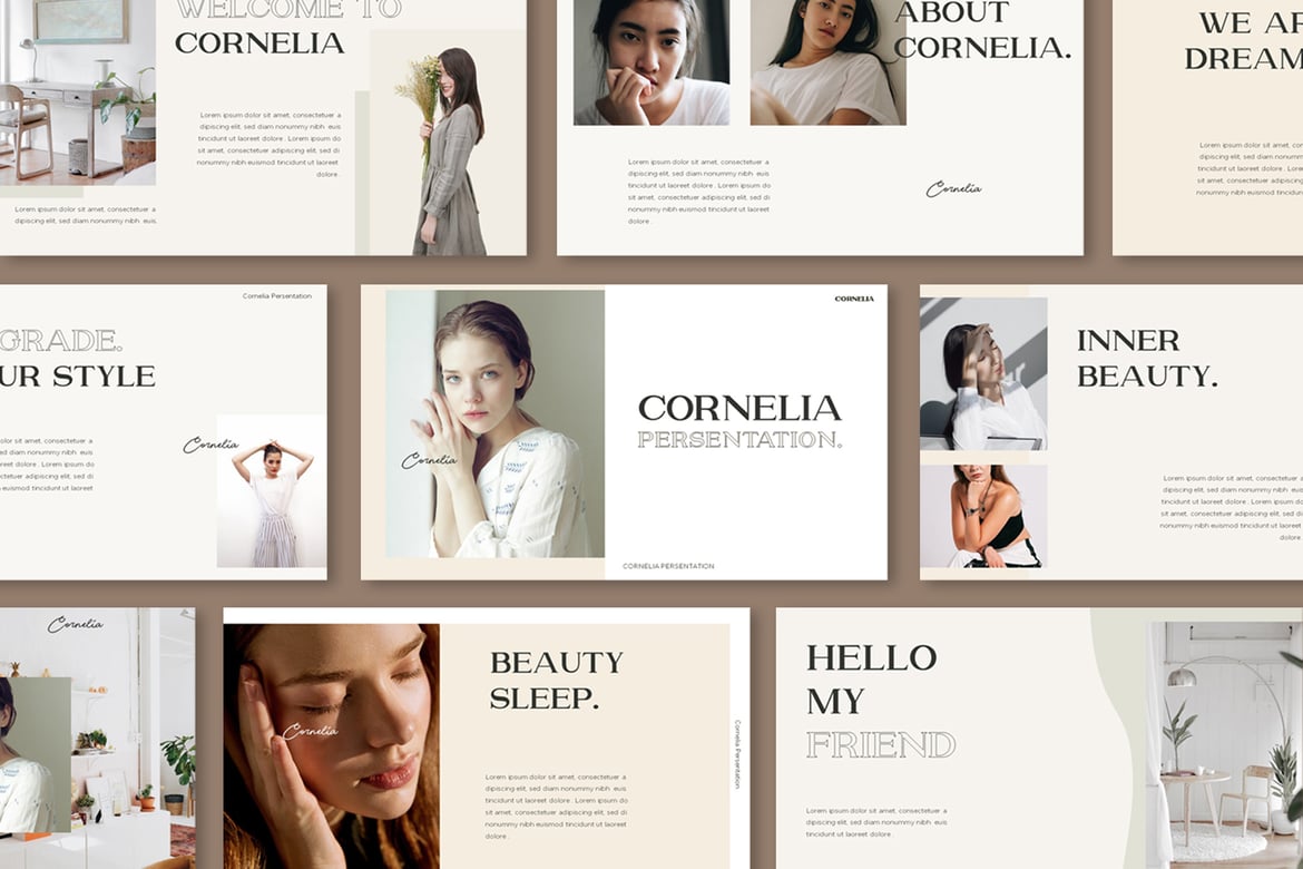Template Presentasi PowerPoint Cornelia yang Menarik dan Profesional