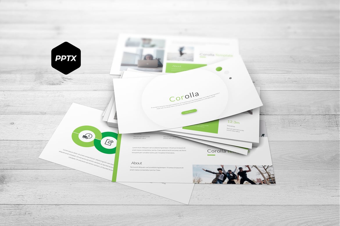 Template PowerPoint Corolla - Solusi Presentasi Multifungsi