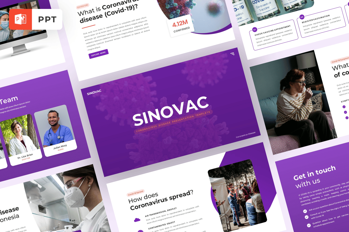 Template Powerpoint Medis Coronavirus yang Profesional dan Modern