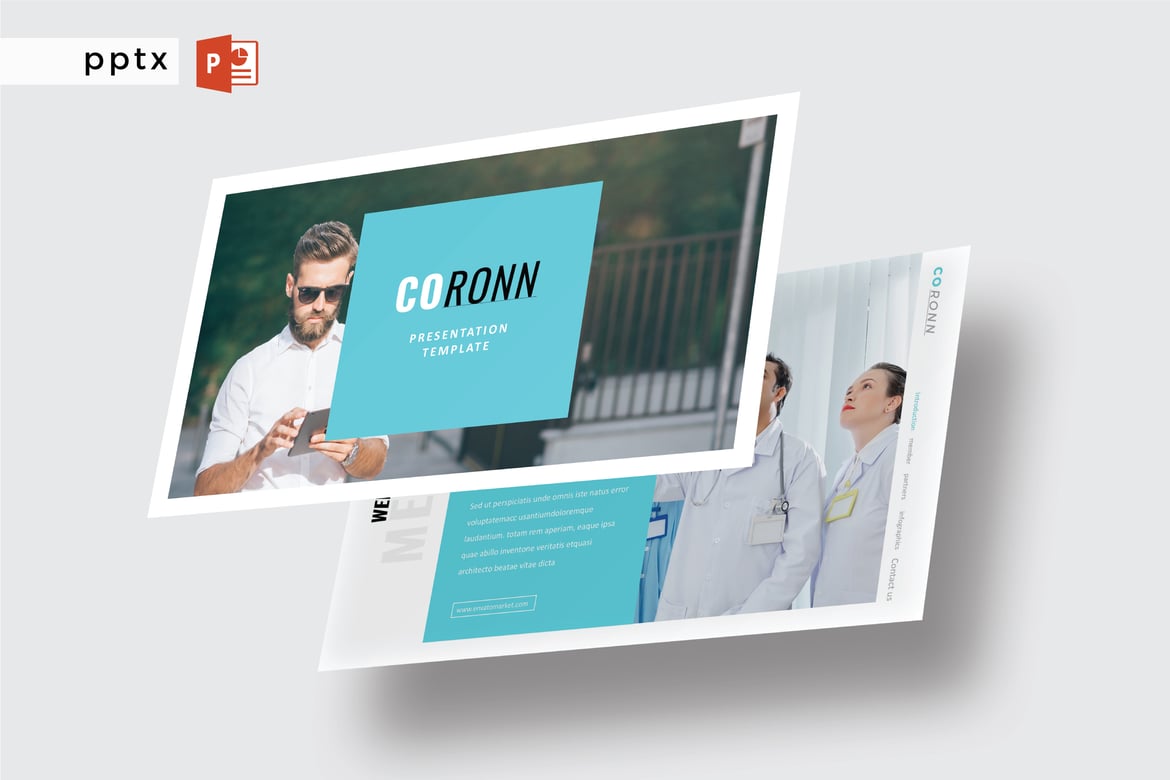 CORONN - Template Presentasi PowerPoint V413 yang Modern dan Profesional