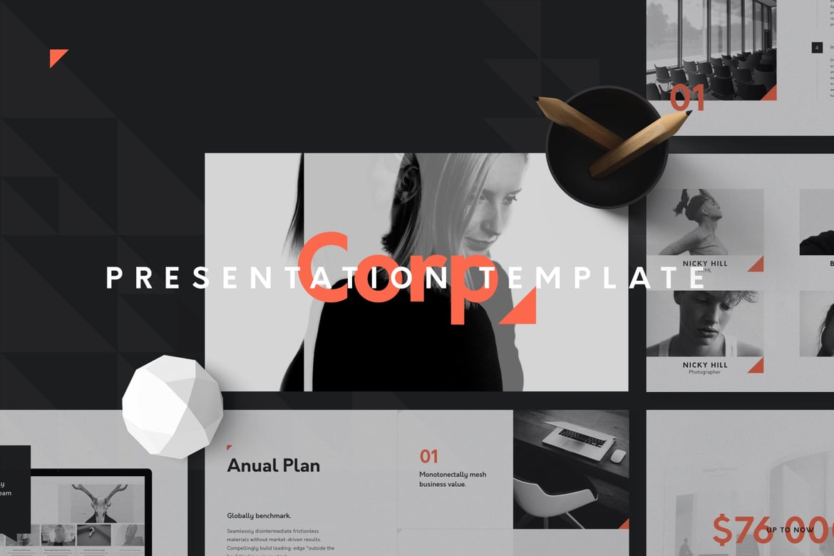 Template Presentasi PowerPoint Korporat yang Modern dan Inovatif