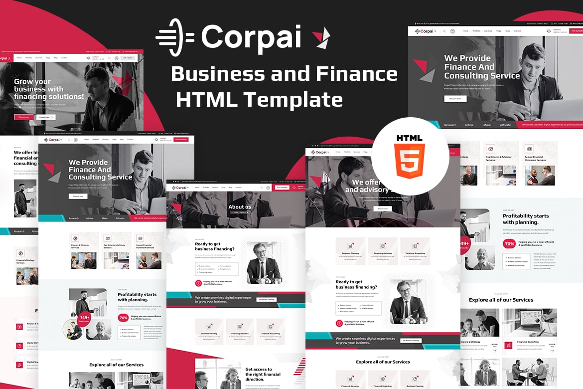 Template Website Corpai - Solusi Modern untuk Bisnis dan Keuangan