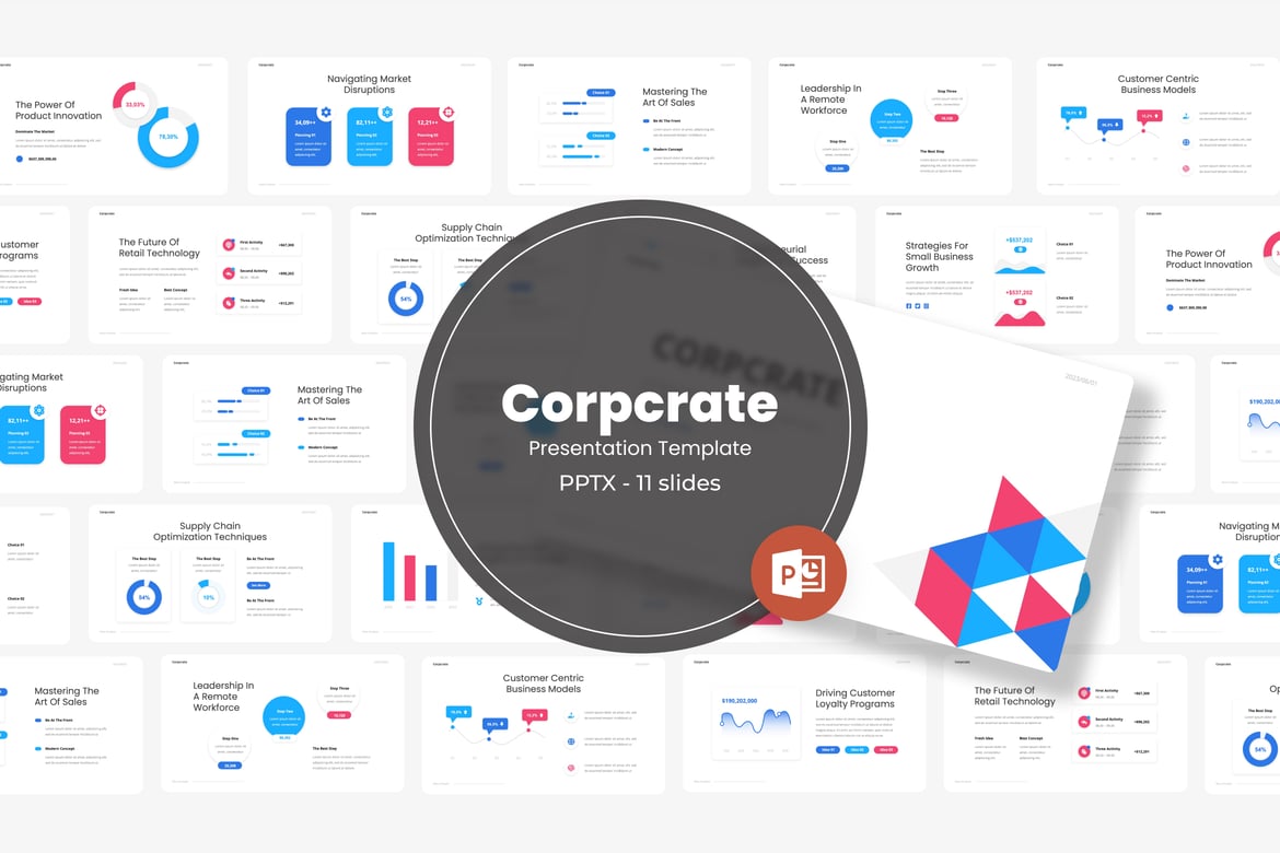 Corpcrate - Template Powerpoint Laporan Bisnis yang Menarik