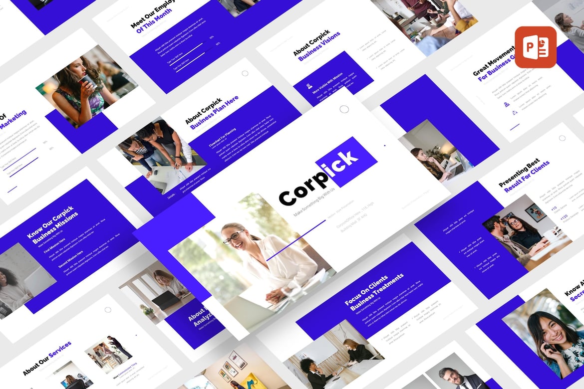 Template PowerPoint Korporat Corpick - Solusi Presentasi Profesional