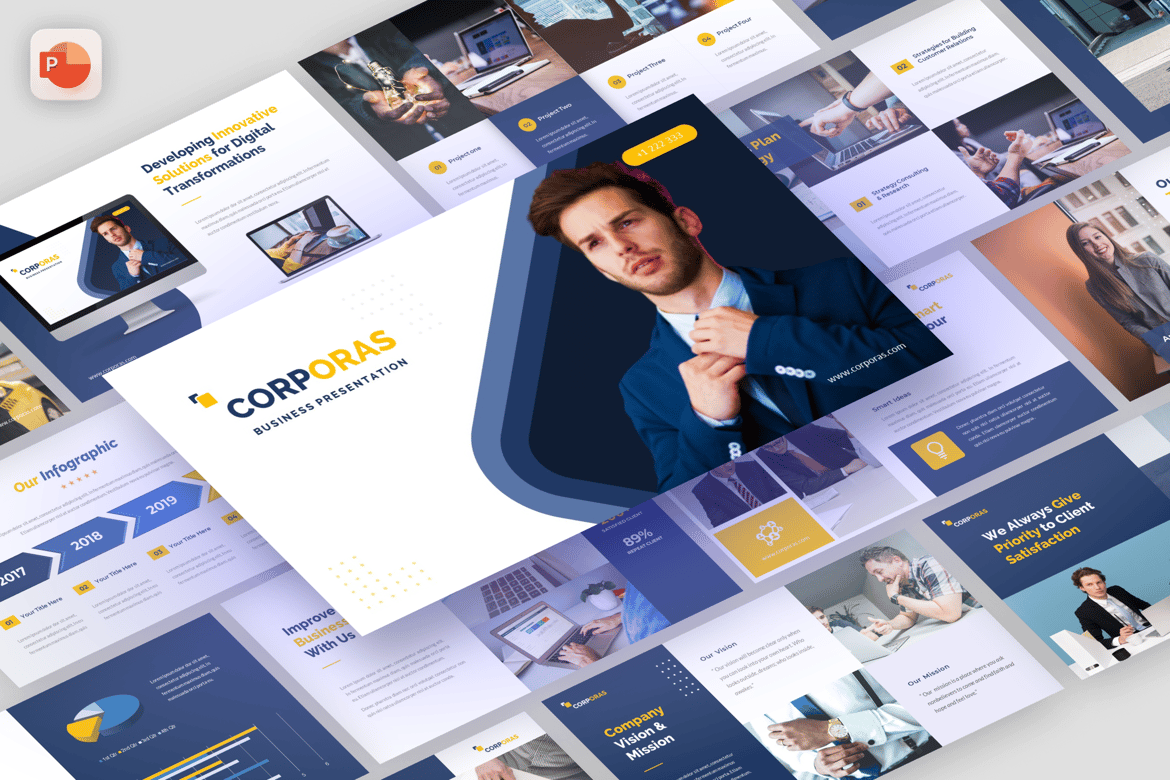 Template PowerPoint Corporas – Solusi Presentasi Bisnis yang Menarik
