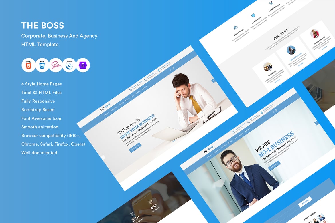 Template Web Korporat dan Bisnis yang Elegan dan Modern