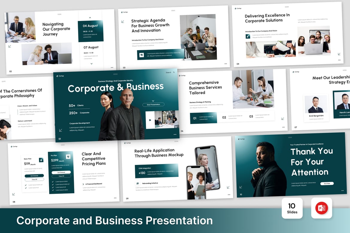 Template Presentasi Korporat dan Bisnis yang Modern dan Efektif