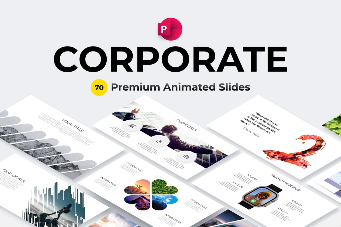 Template Presentasi PowerPoint Animasi Korporat yang Menarik