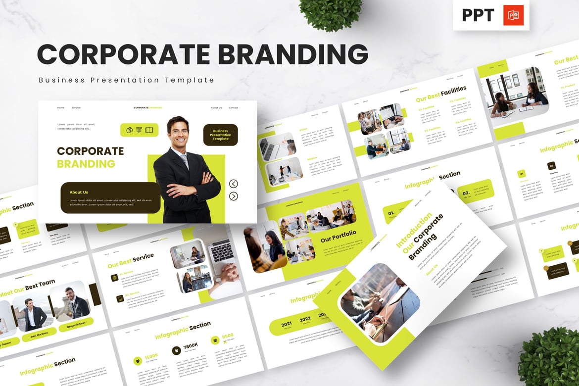 Template Powerpoint Branding Korporat yang Menarik dan Profesional