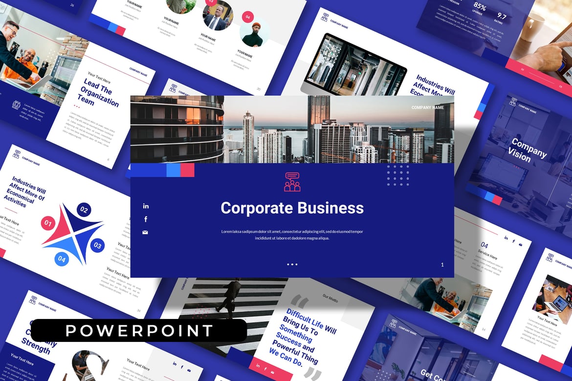 Template Presentasi Perusahaan - PowerPoint Kreatif untuk Bisnis