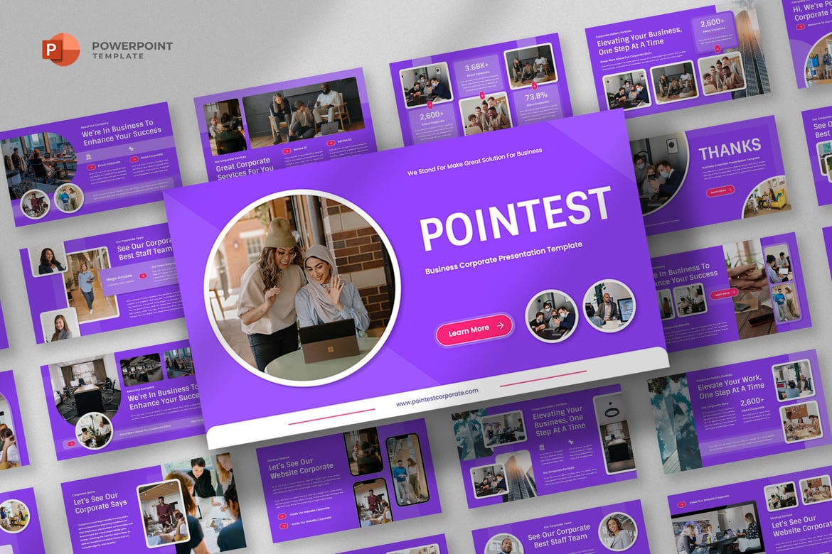 Template Powerpoint Bisnis Korporat yang Profesional dan Modern