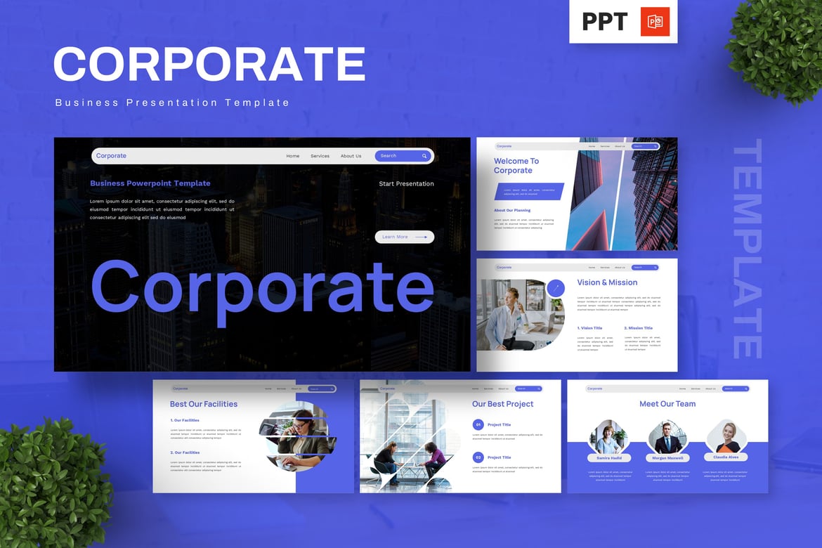 Template Powerpoint Bisnis Korporat yang Menarik dan Profesional