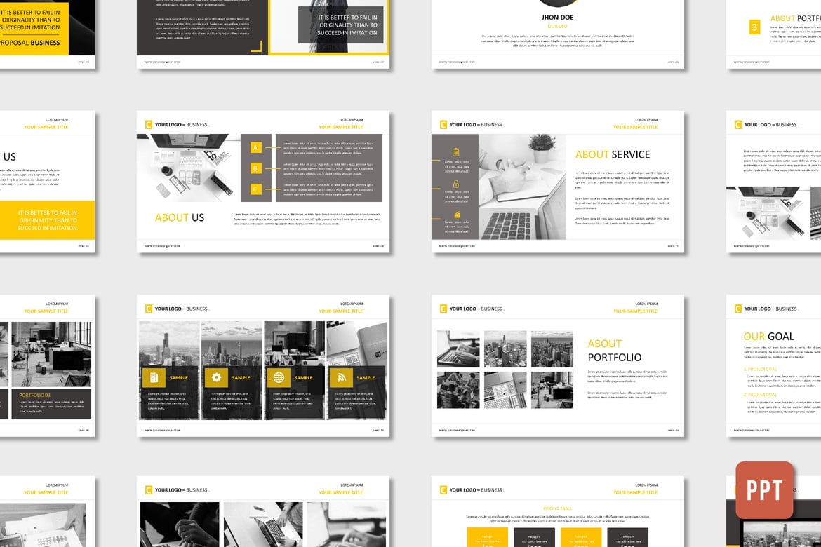 Template Presentasi Bisnis Korporat - PowerPoint Profesional