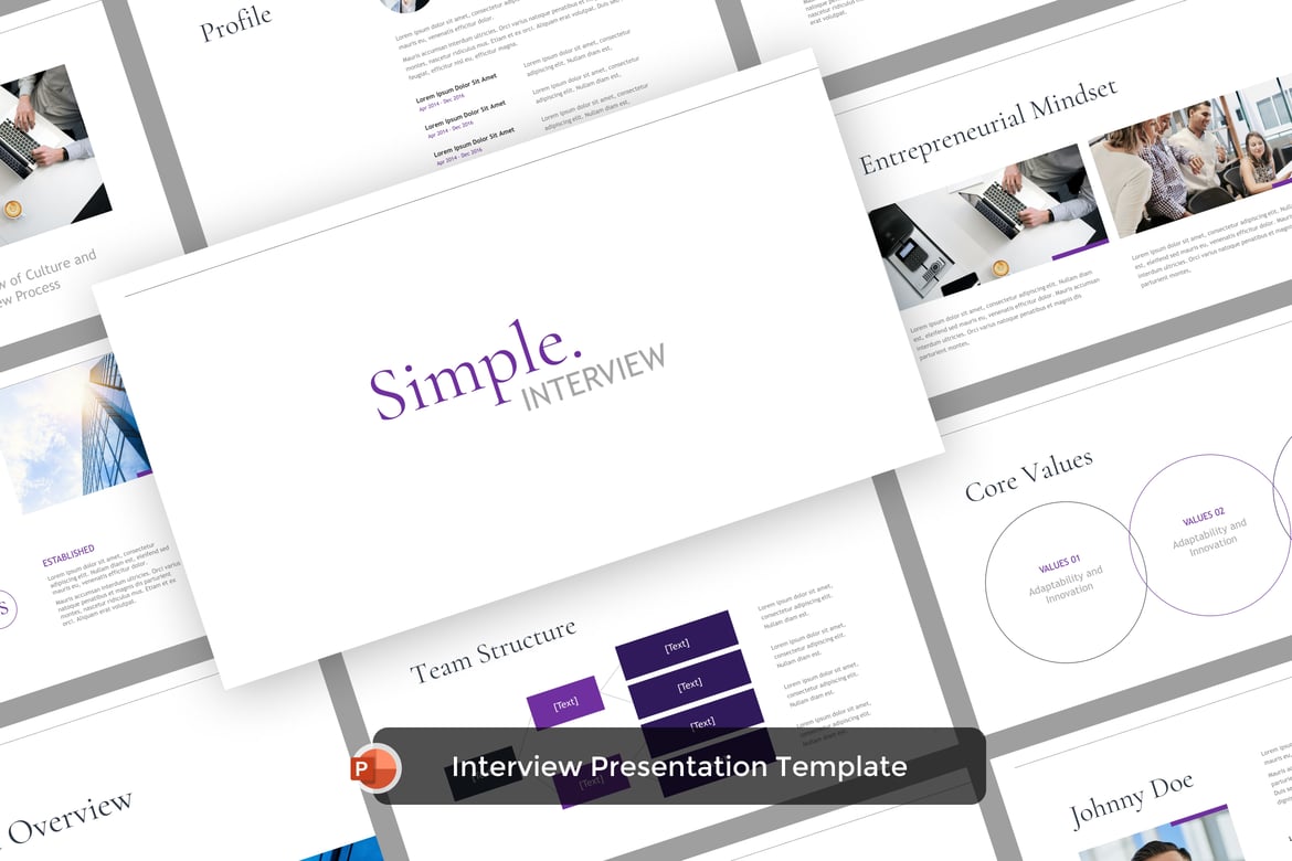 Template Presentasi Powerpoint untuk Wawancara Korporat yang Modern dan Profesional