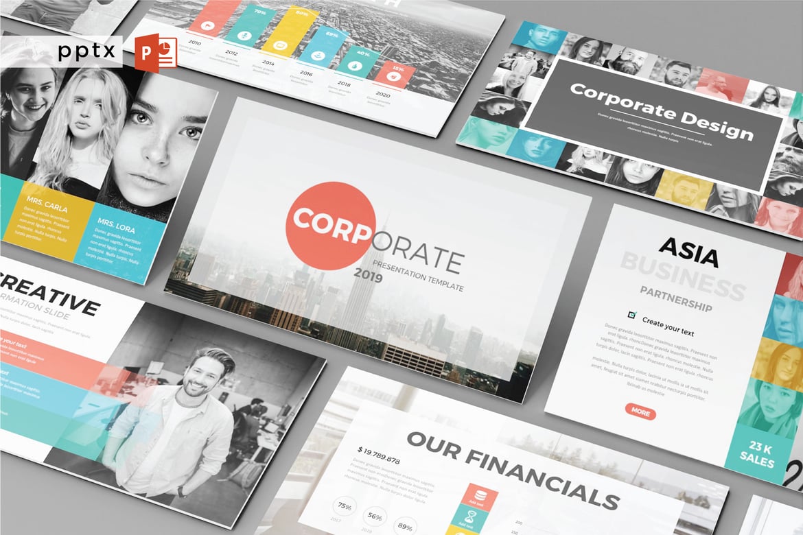 Template Presentasi PowerPoint Korporat yang Serbaguna - Versi 156