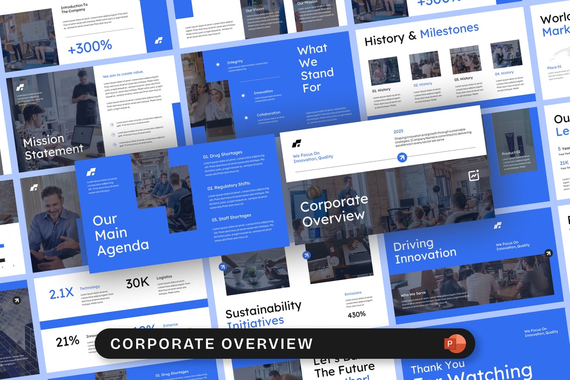 Template Presentasi PowerPoint Profil Perusahaan yang Menarik