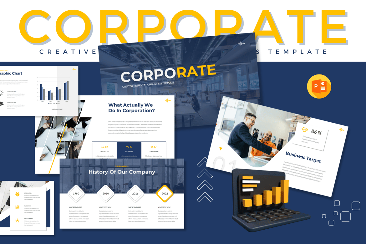 Template PowerPoint Perusahaan yang Menarik dan Profesional