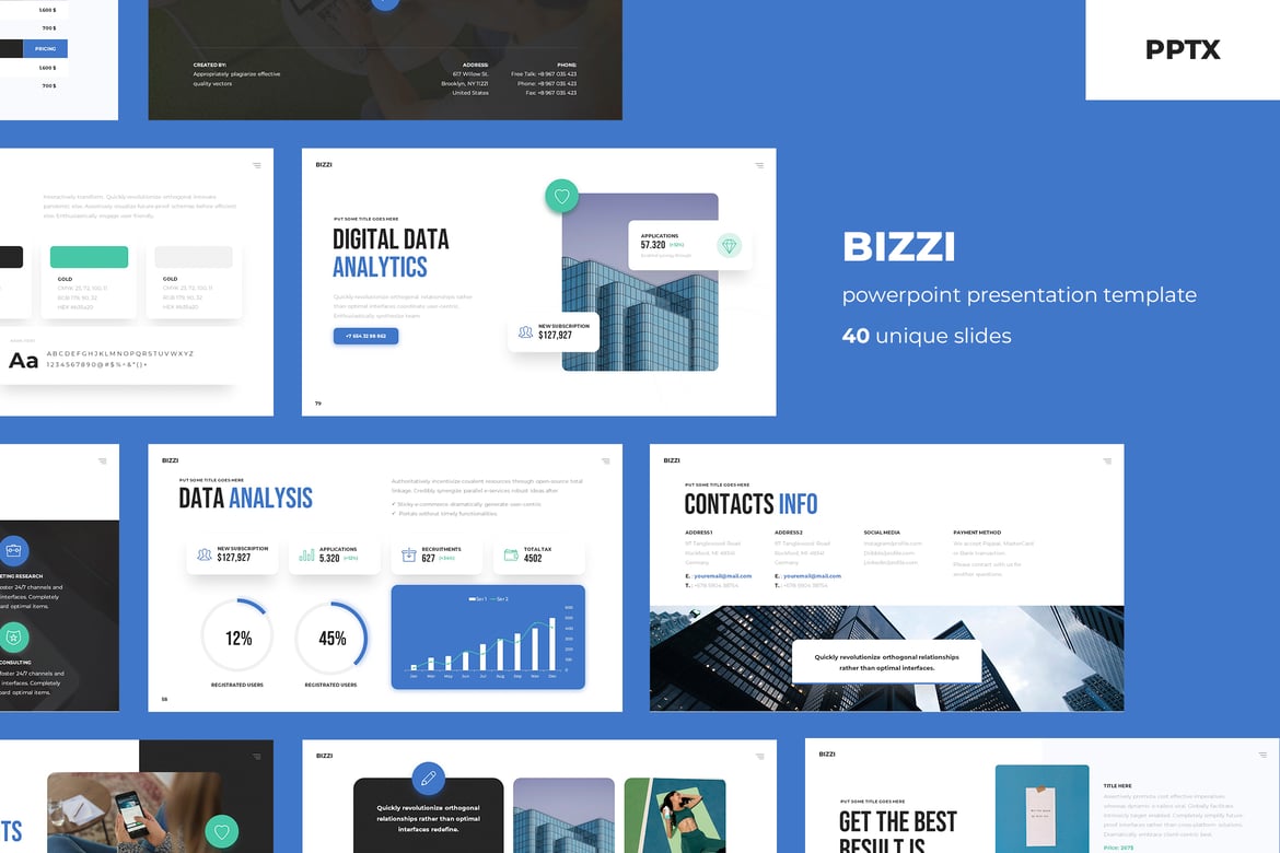 Template PowerPoint Korporat yang Modern dan Menarik