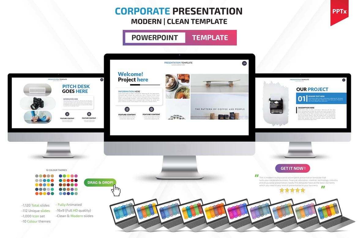 Template Powerpoint Korporat yang Menarik dan Profesional