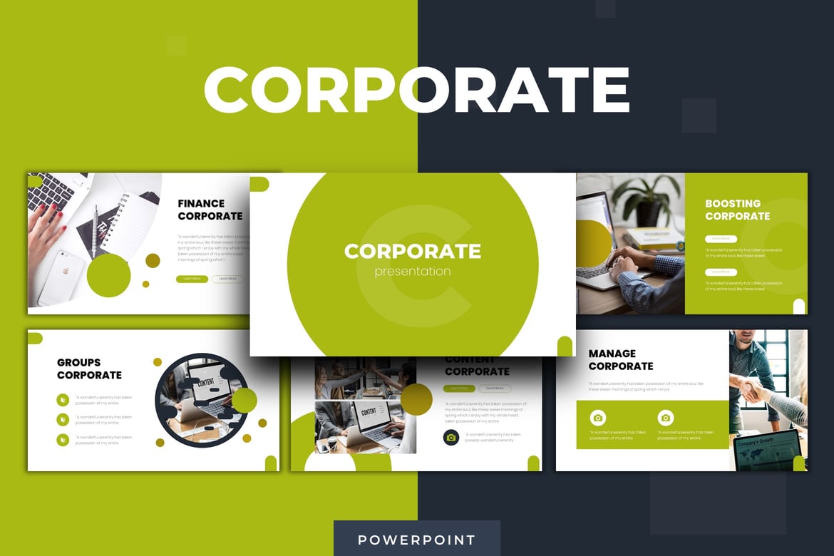 Template PowerPoint Korporat - Solusi Presentasi Profesional